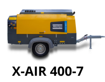 12 M³/min FAD Portable Compressor X-AIR 400-7with Electric Power Source And 7 Bar Efficiency