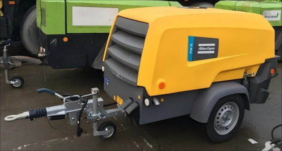 Yellow Portable Compressor XAS 78KD  Compression Level Lightweight and Portable Design