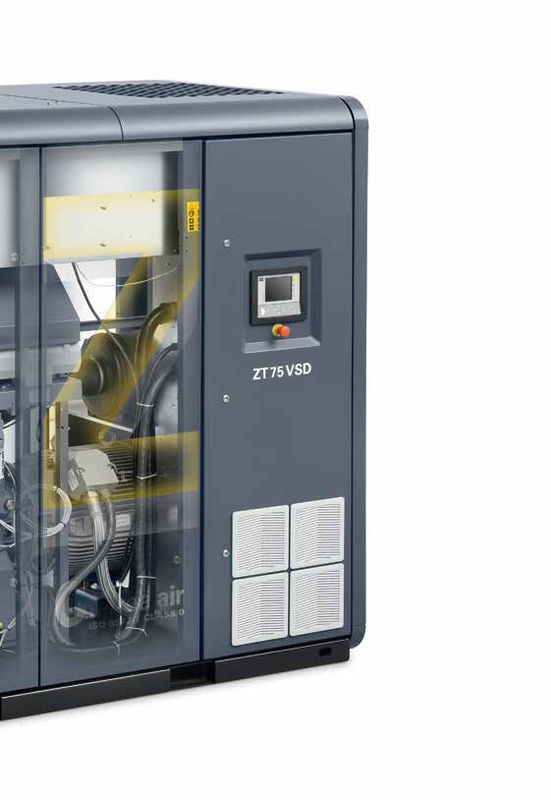 ZT18-55VSD Oil Free Atlas Screw Air Compressor Air Cooling 50~60Hz 10 ...
