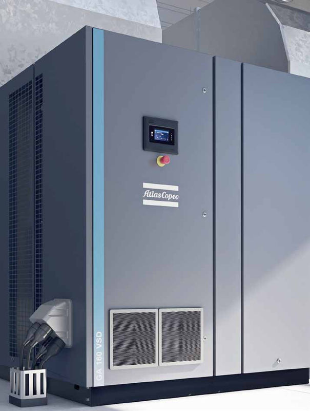 62.2m3/min Oil-injected Atlas Screw Air Compressor Fixed Drive GA90+~GA315+
