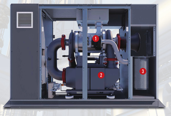 Oil Injected Rotary Atlas Screw Air Compressor with Magnetic Bearing Technology