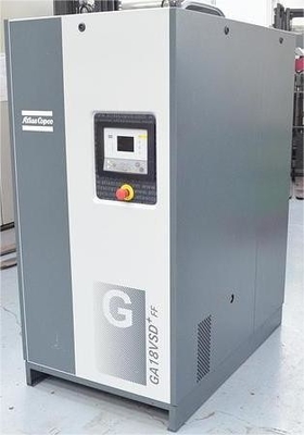 Rotary Screw Oil-injected Atlas Variable Speed Drive Atlas VSD Plus With Aluminum Alloy GA18VSD+