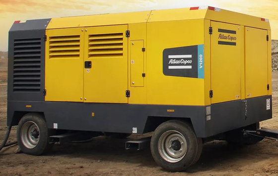 Professional Grade Portable Compressor V1200 With Rated Pressure 15-25 Bar Yellow Color