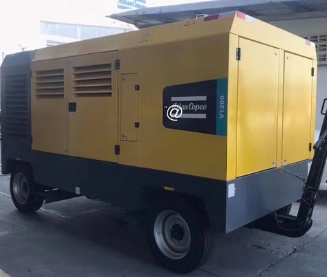 Yellow Portable Compressor V1200 Digital Display Auto Shut-Off For Heavy-Duty Applications