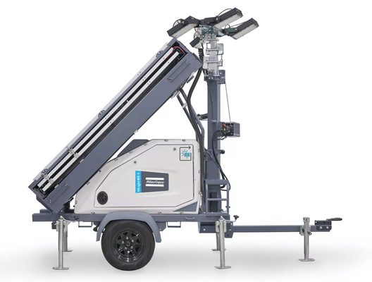 HiLight MS5 Electric Light Tower with Shipping Dimension of 2.29 X 1.12 X 2.68 M and 4 X 150 Watt