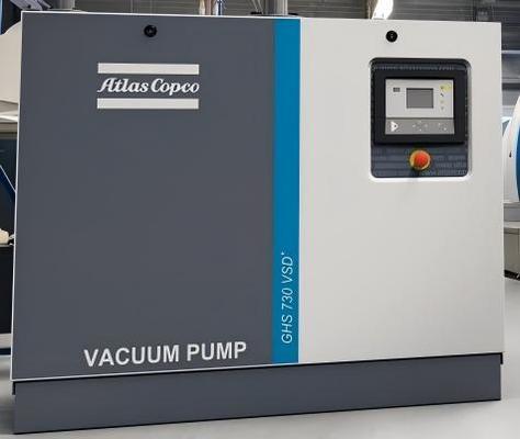 11 KW Shaft Power AC Vacuum Pump GHS 730 VSD+ with Low Noise Level of 51-73 DB A and Small Footprint of 900*1300*1100 Mm