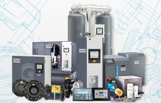 37kw Atlas GA 37 VSD+ , Oil Injected Rotary Atlas  Screw Air Compressor