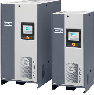 70kw Atlas GA 75+VSD , Atlas Screw Air Compressor Frequency Conversion