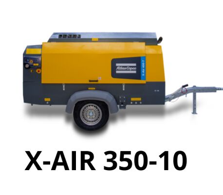 Full Load 2300 Rpm Portable Compressor X-AIR 350-10 Featuring 1 G1 1 2 Exhaust Valve Engineered for Maximum Reliability and Versatile Industrial